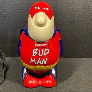 Bud Man Budweiser Beer Stein Ceramarte 1980s Vintage Ceramic Solid Head Ex Shape